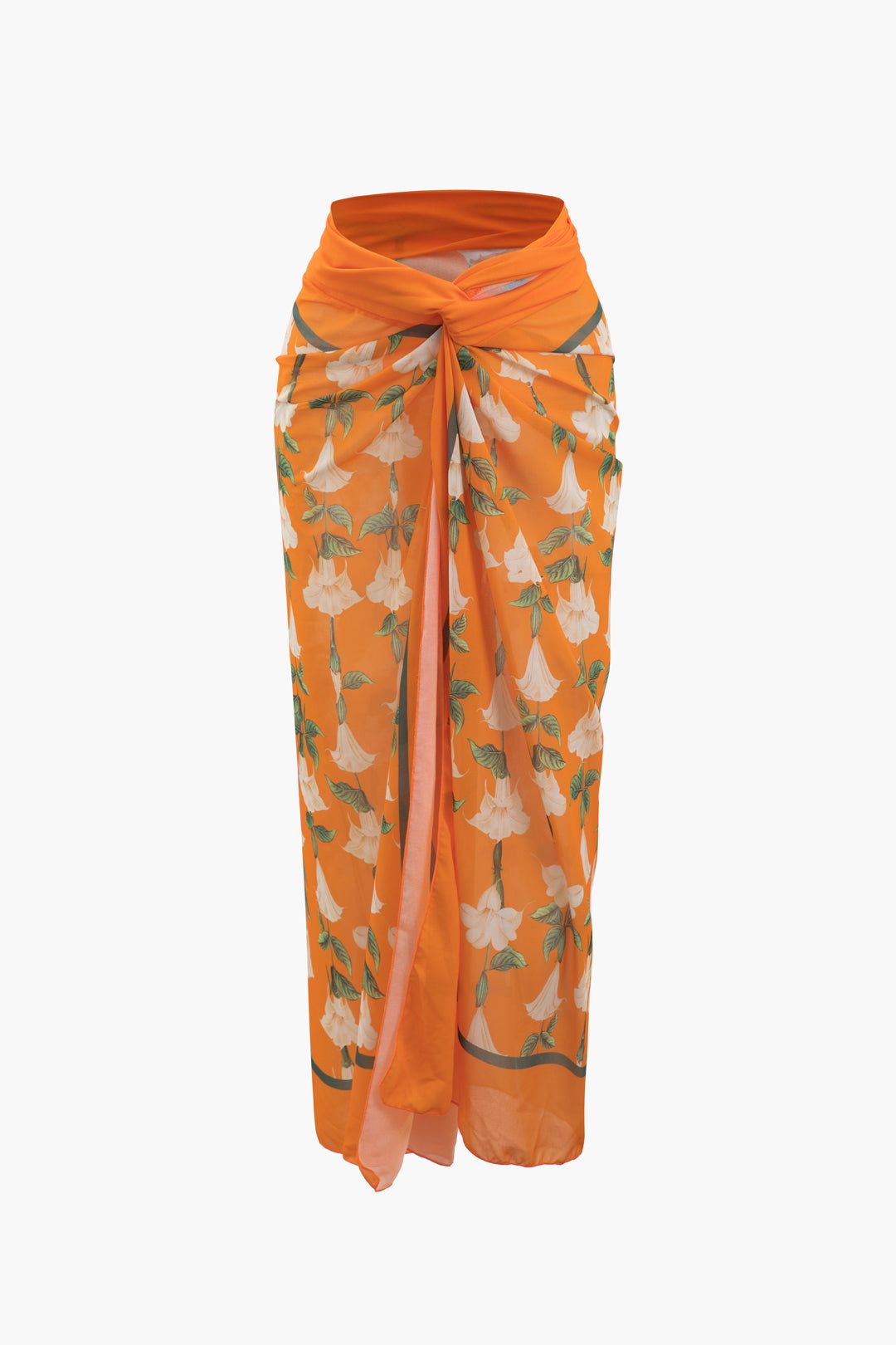 Floral Print Twist Cover-Up Skirt sold by Micas