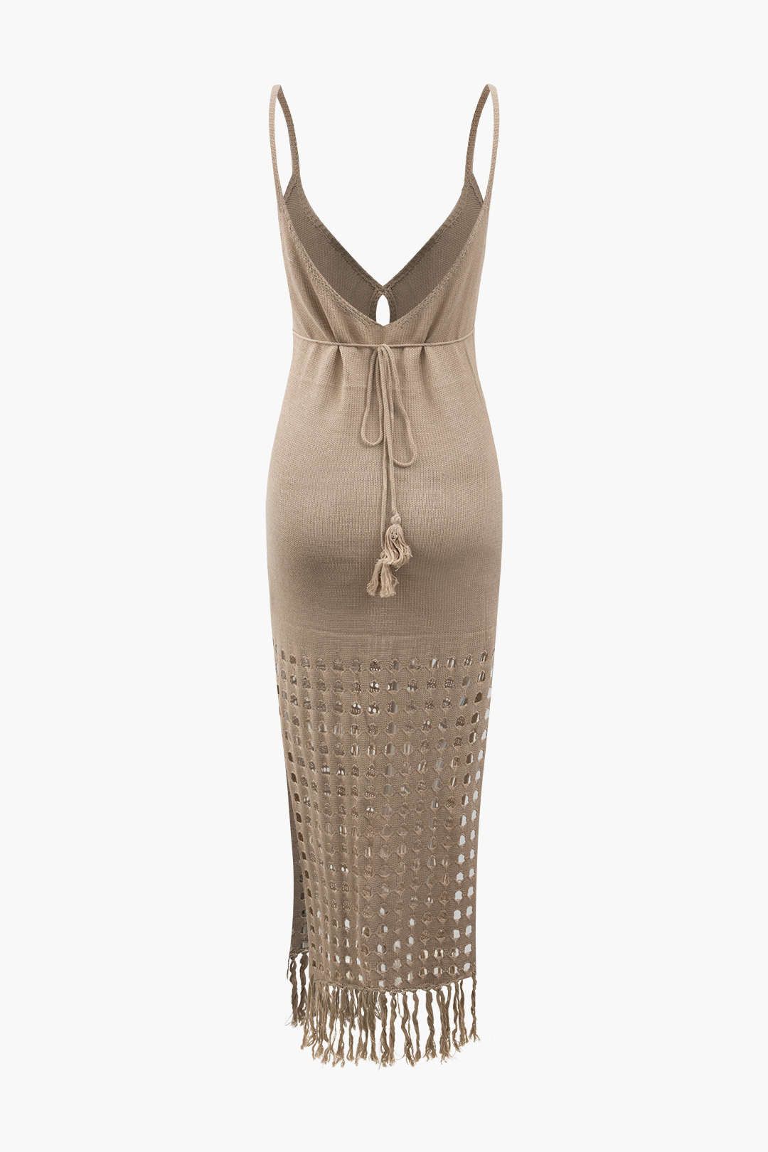 V-hals Keyhole Openwork Knit Cover Up kjole sold by Micas product image thumbnail 2