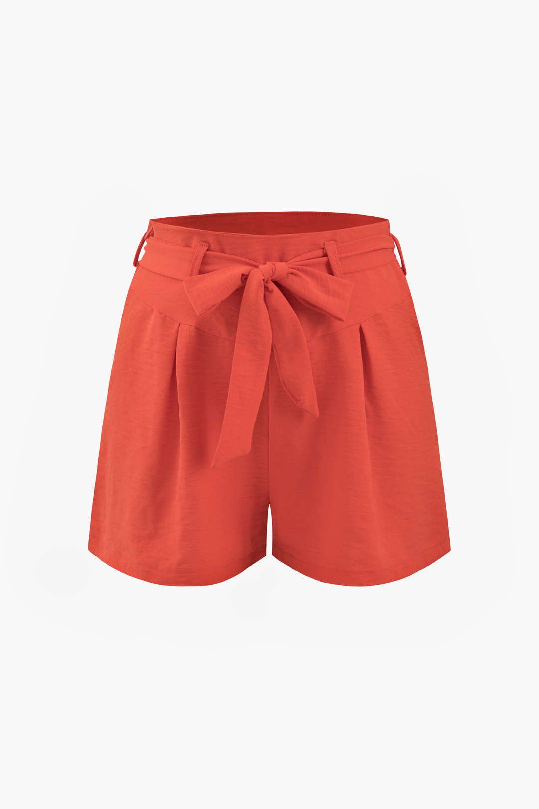 Puff Sleeve Tie Front Blouse And Drawstring Shorts Set sold by Micas product image thumbnail 3