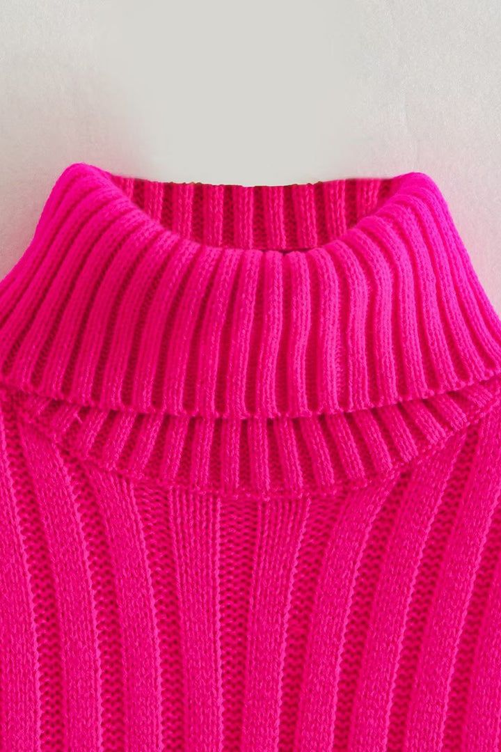 Turtleneck Rib Knit Sweater Vest sold by Micas product image thumbnail 2