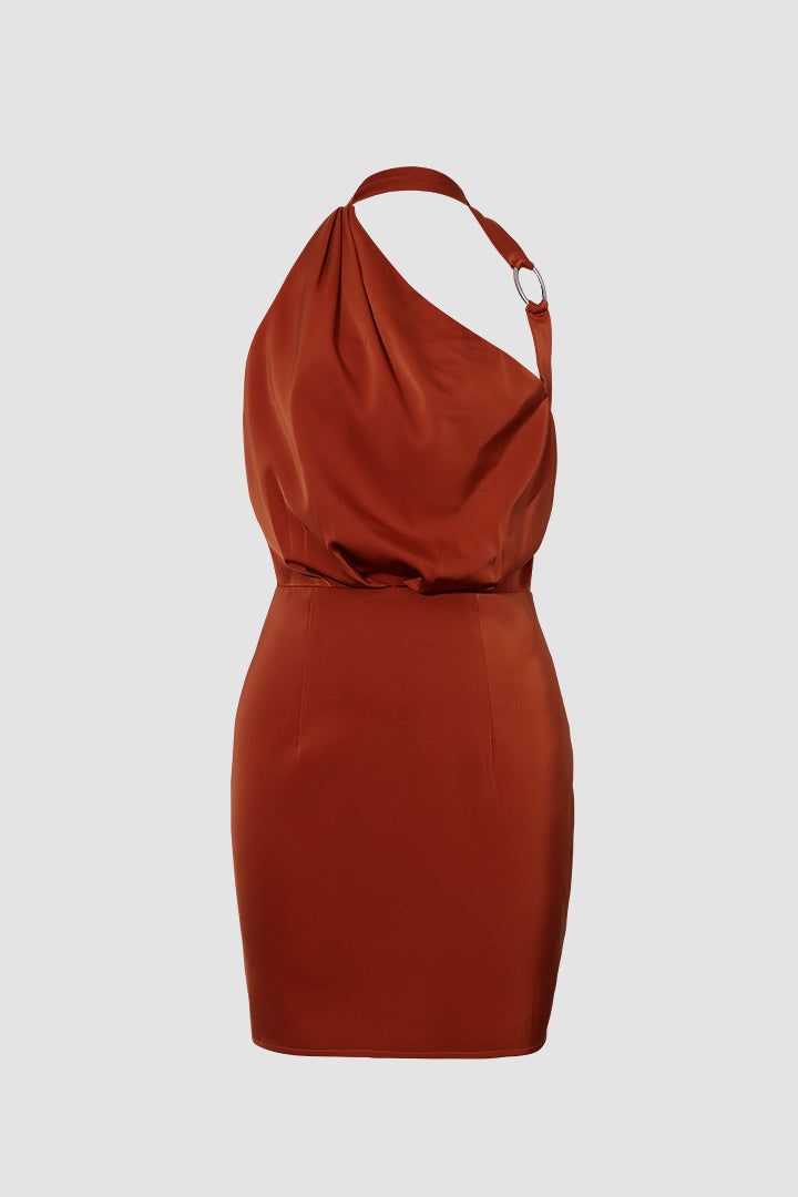 Halter Satin Mini Dress sold by Micas product image thumbnail 5