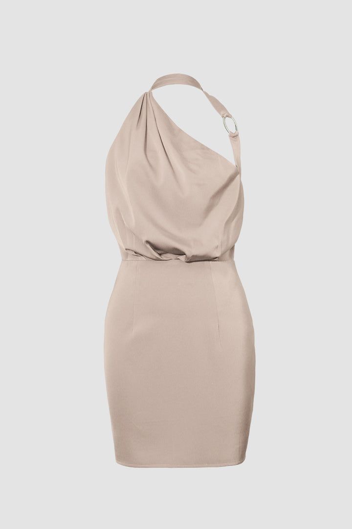 Halter Satin Mini Dress sold by Micas