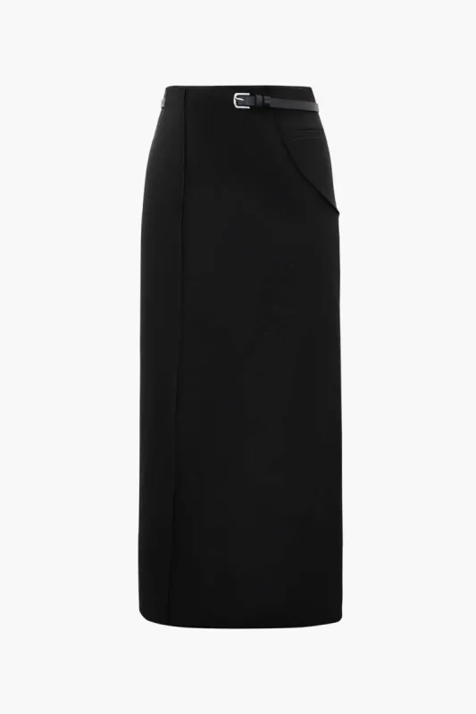 Straight Skirt With Belt sold by Micas