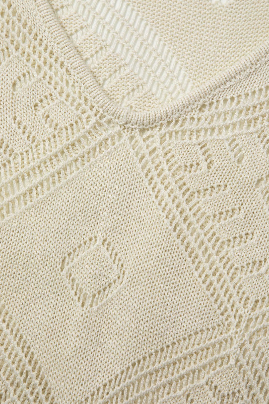 V-neck Open Knit Long Sleeve Maxi Dress sold by Micas product image thumbnail 3