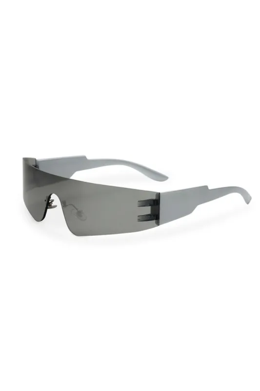Mirrored Wraparound Visor Sunglasses sold by Micas