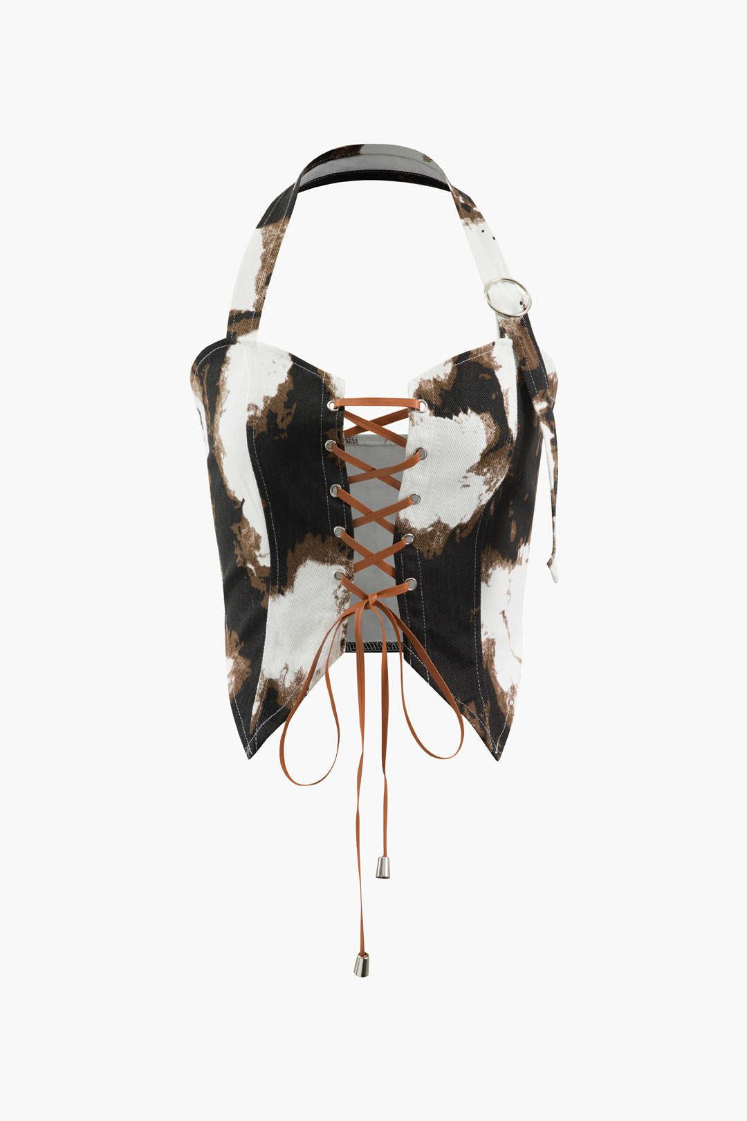 Tie Dye Lace-up Halter Top sold by Micas