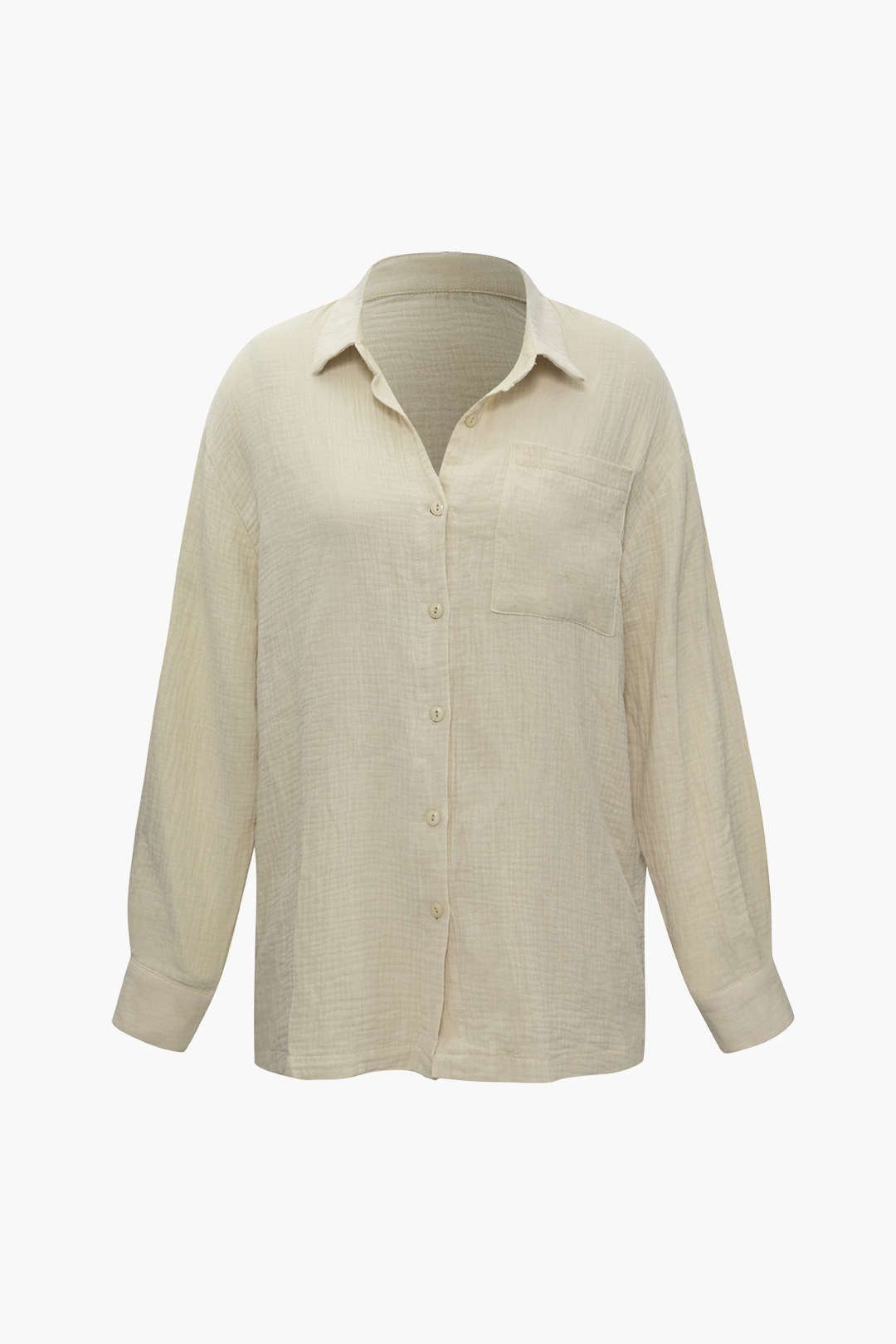 Long Sleeve Pocket Shirt And Tie Waist Shorts Set sold by Micas product image thumbnail 3