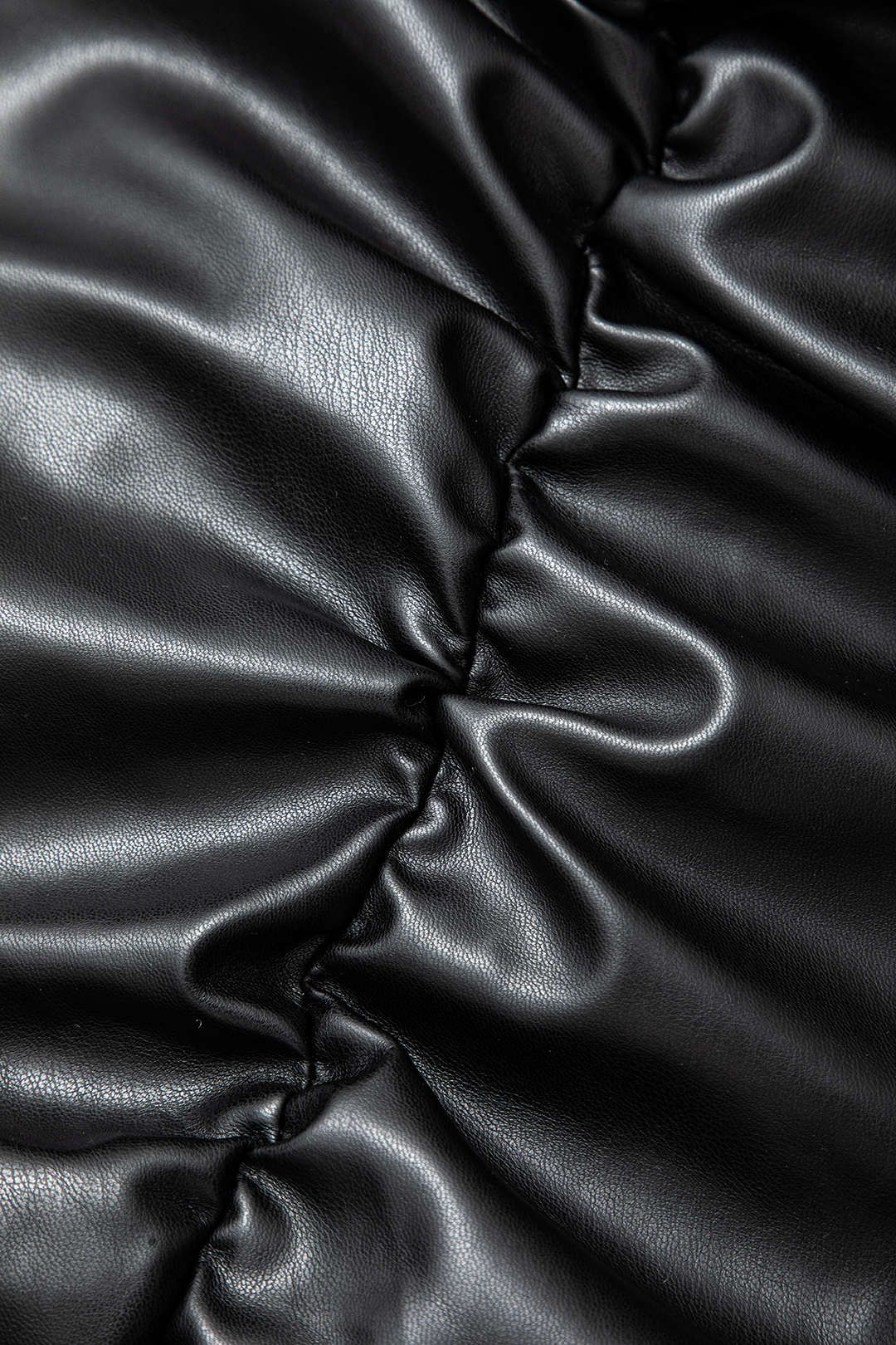 Faux Leather Ruched Strapless Mini Dress sold by Micas product image thumbnail 4