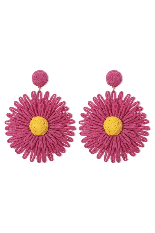 Straw Woven Earrings sold by Micas