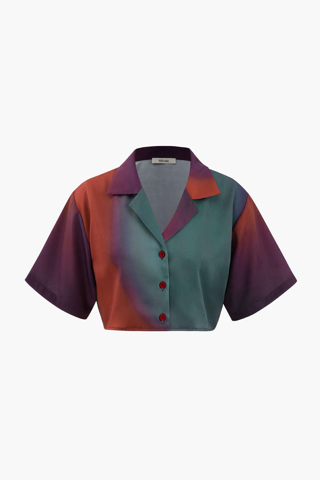 Ombre Satin Crop Shirt sold by Micas