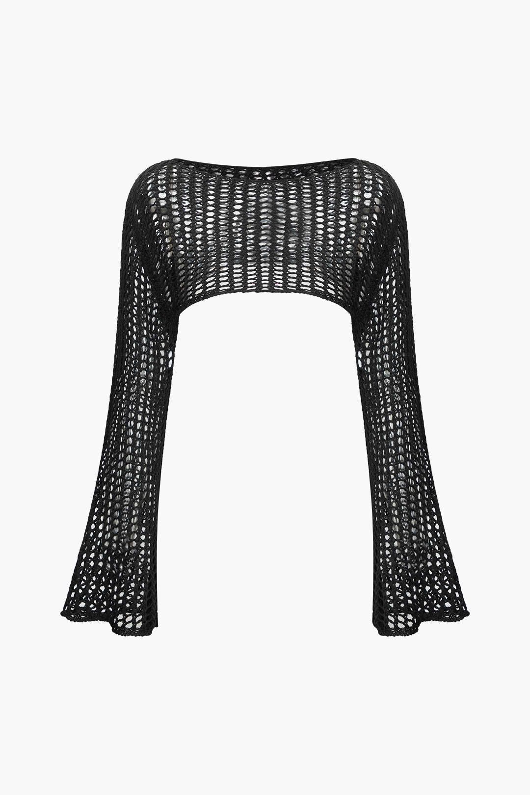 Open Knit Crop Cover-Up Top sold by Micas product image thumbnail 2