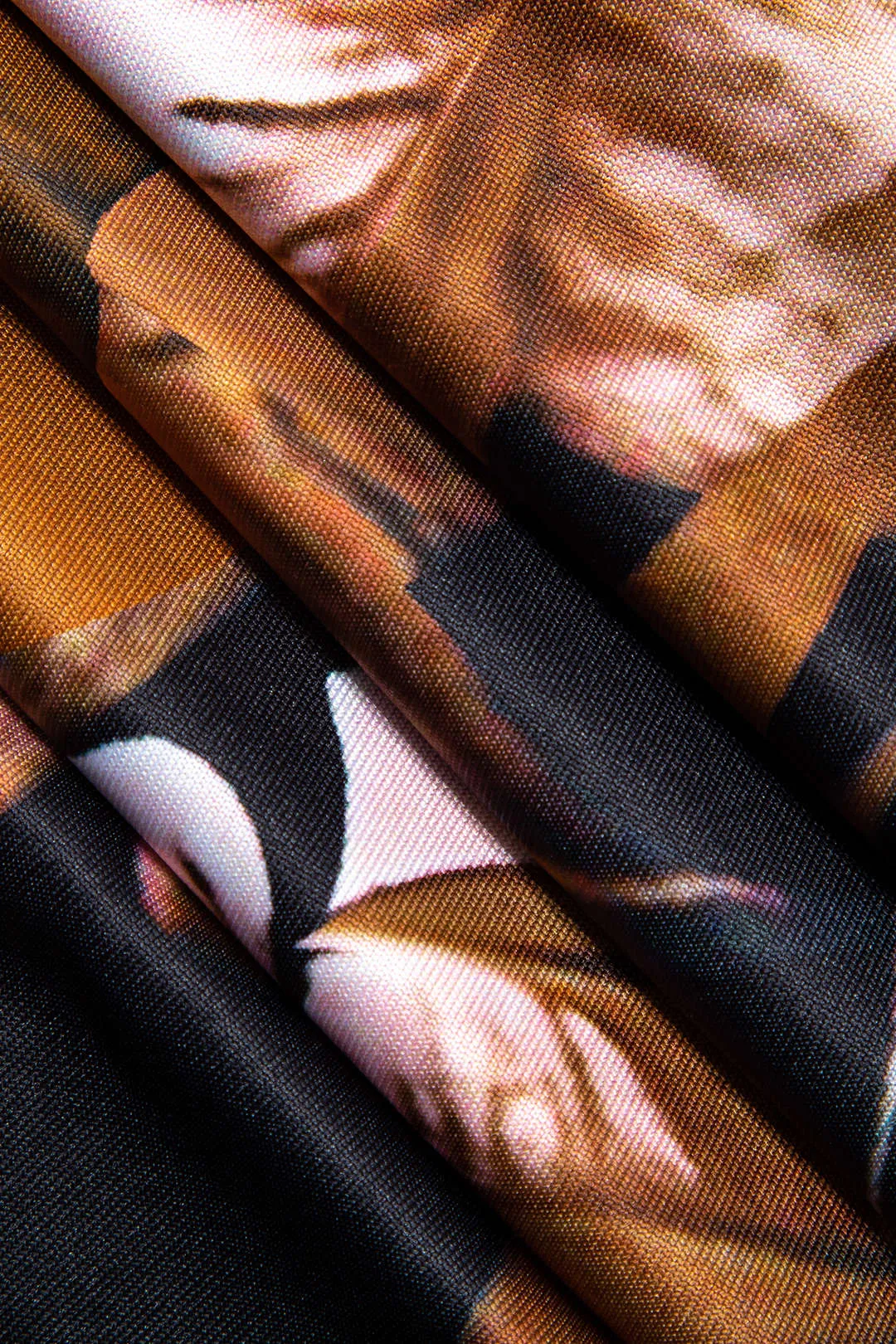 Leaf Print Strapless Slit Cut Out Midi Dress sold by Micas product image thumbnail 3