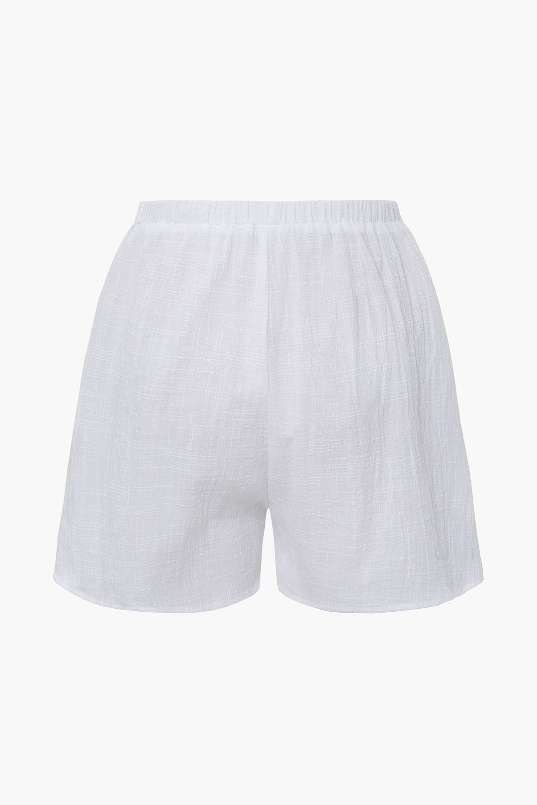 Linen-Blend Tie Back Tank Top And Elastic Waist Shorts Set sold by Micas product image thumbnail 8