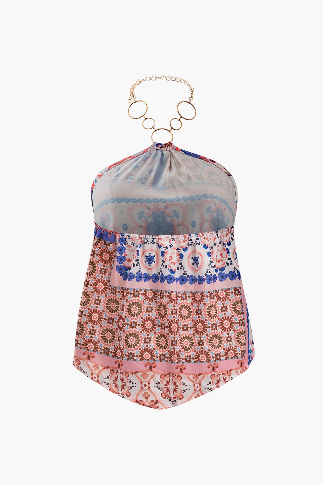 Floral Print Chain Halter Cami Top sold by Micas product image thumbnail 2