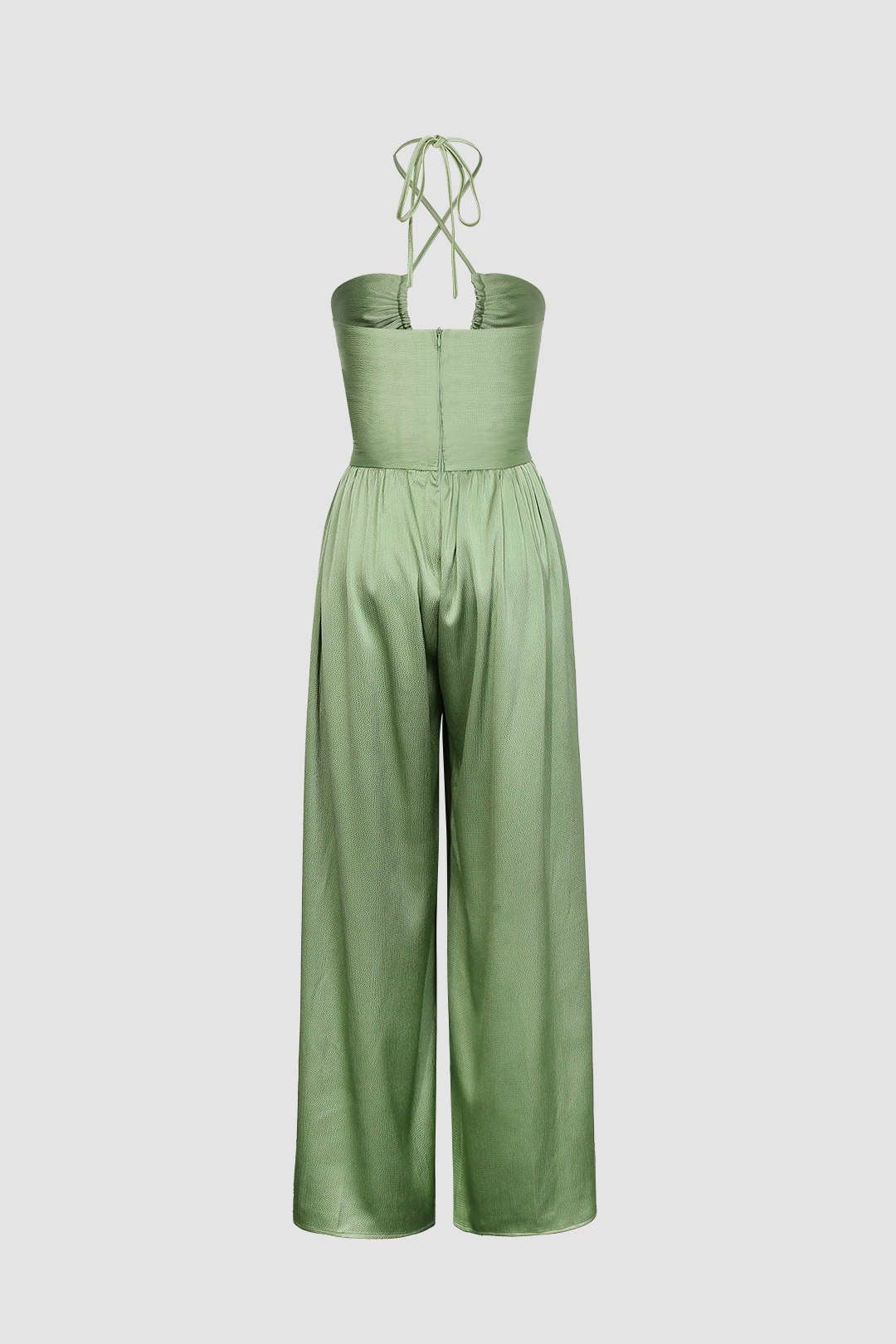 Heavy Satin Halter Neck Jumpsuit sold by Micas product image thumbnail 2