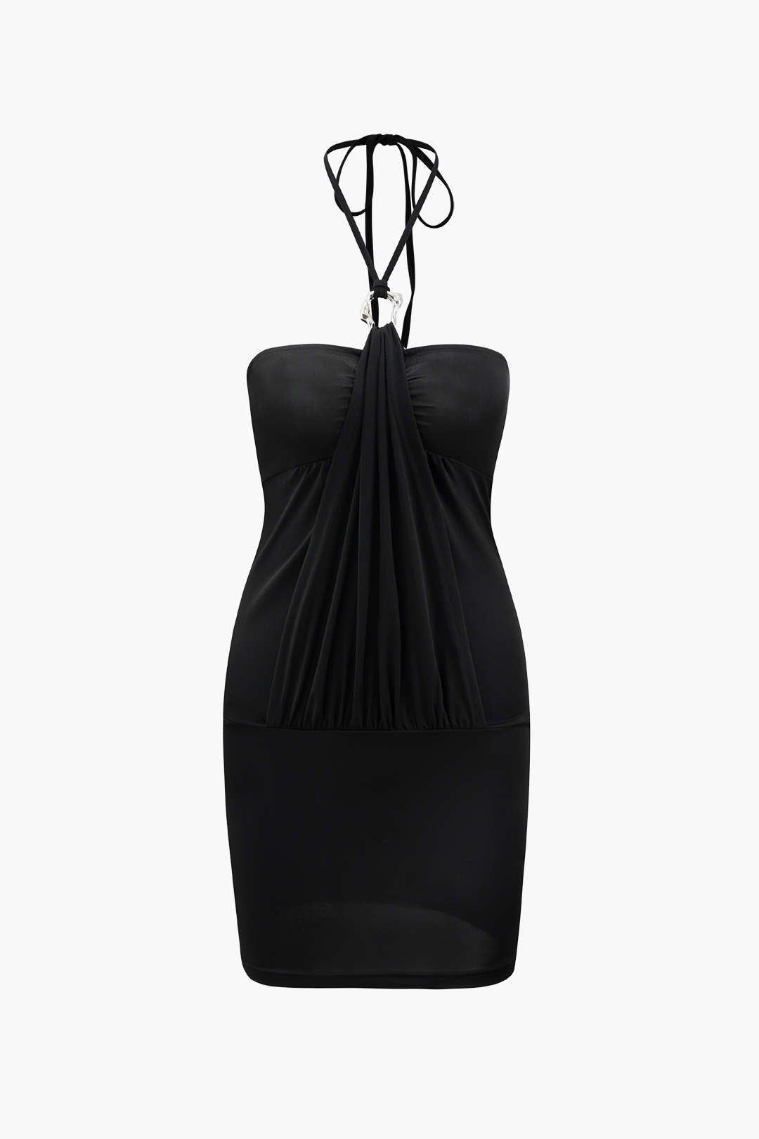 Ruched Halter Neck Mini Dress sold by Micas