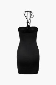Ruched Halter Neck Mini Dress sold by Micas