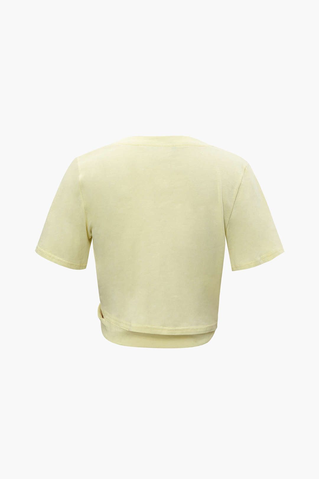Solid Twist Hem T-Shirt sold by Micas product image thumbnail 2