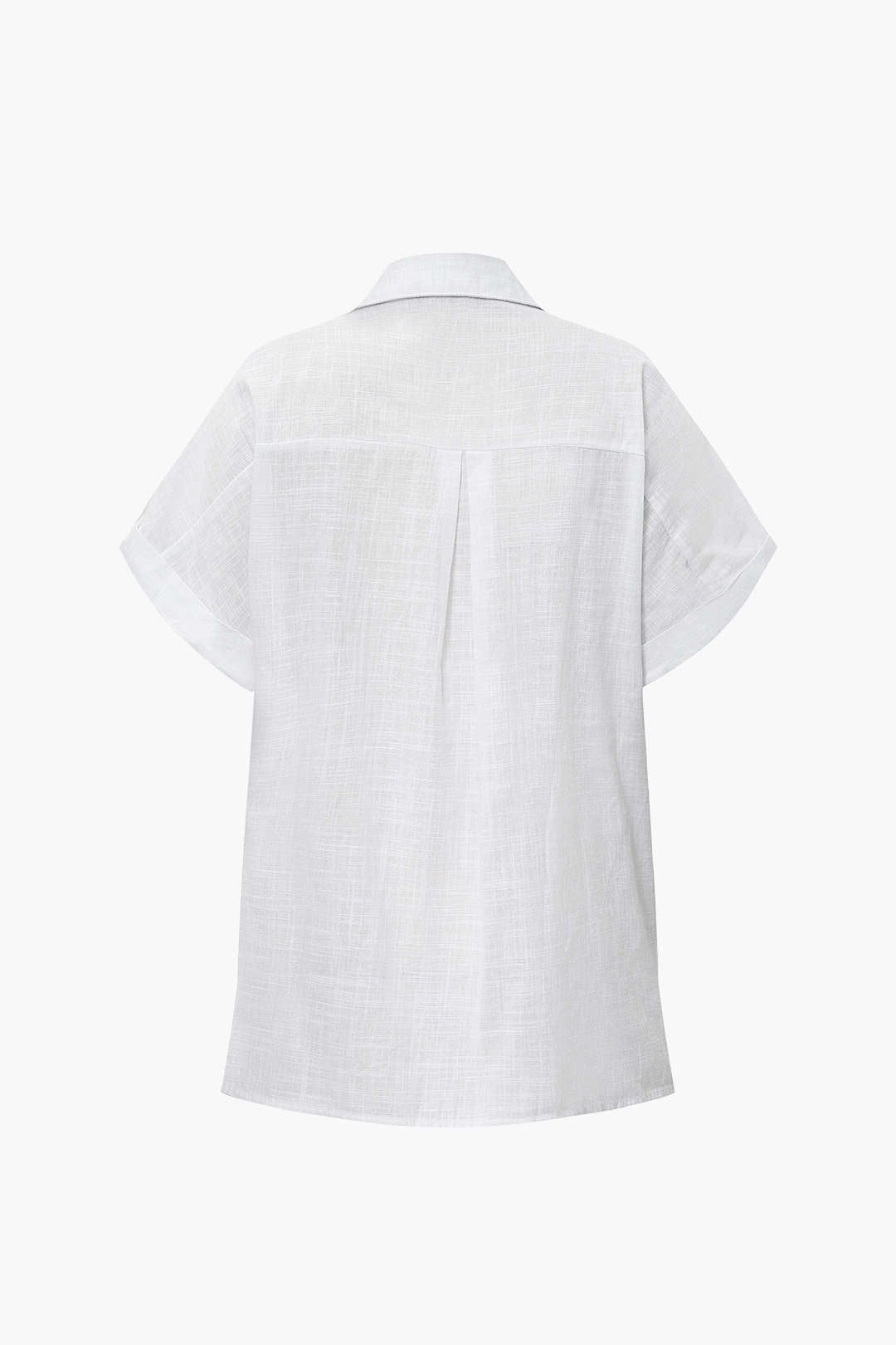 Linen-Blend Rolled Cuff Chest Pocket Shirt sold by Micas product image thumbnail 3