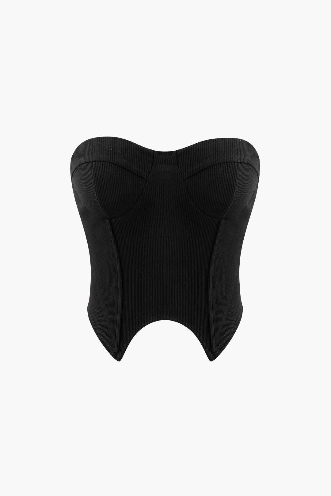 Rib Knit Strapless Top And Neck Scarf sold by Micas product image thumbnail 2