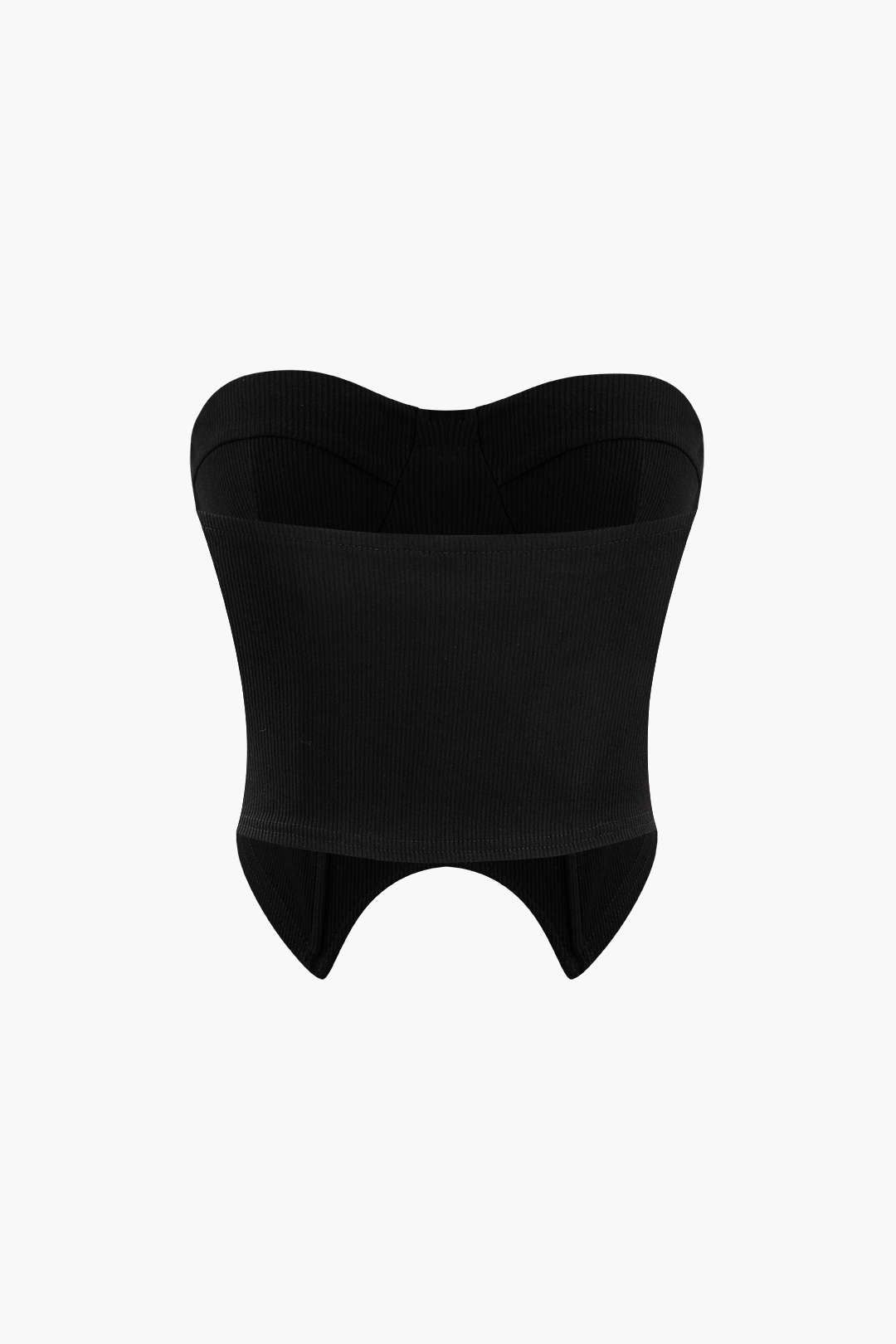 Rib Knit Strapless Top And Neck Scarf sold by Micas product image thumbnail 4