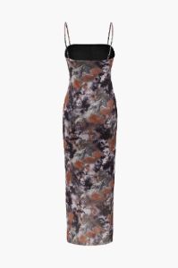 Retro Print Mesh Midi Dress sold by Micas