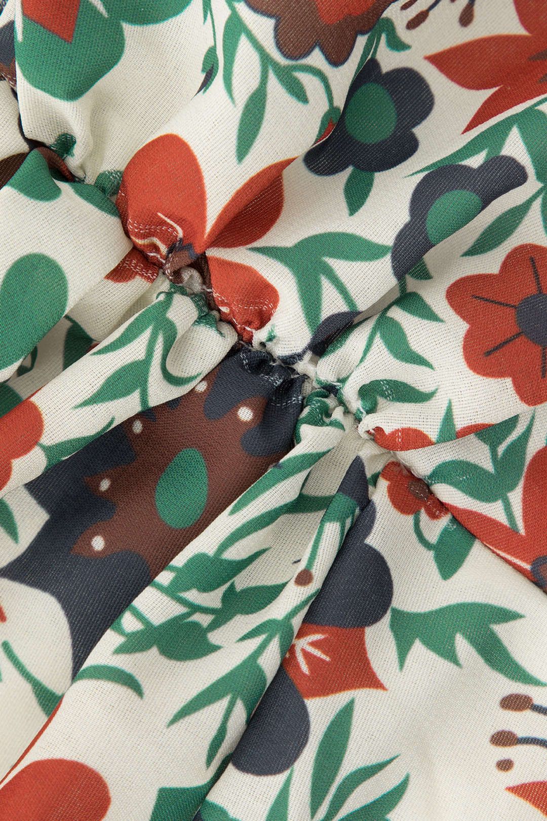 Floral Print Ruched Tube Top And Neck Scarf sold by Micas product image thumbnail 6