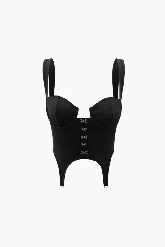 Garter Hook and Eye Bustier Top sold by Micas