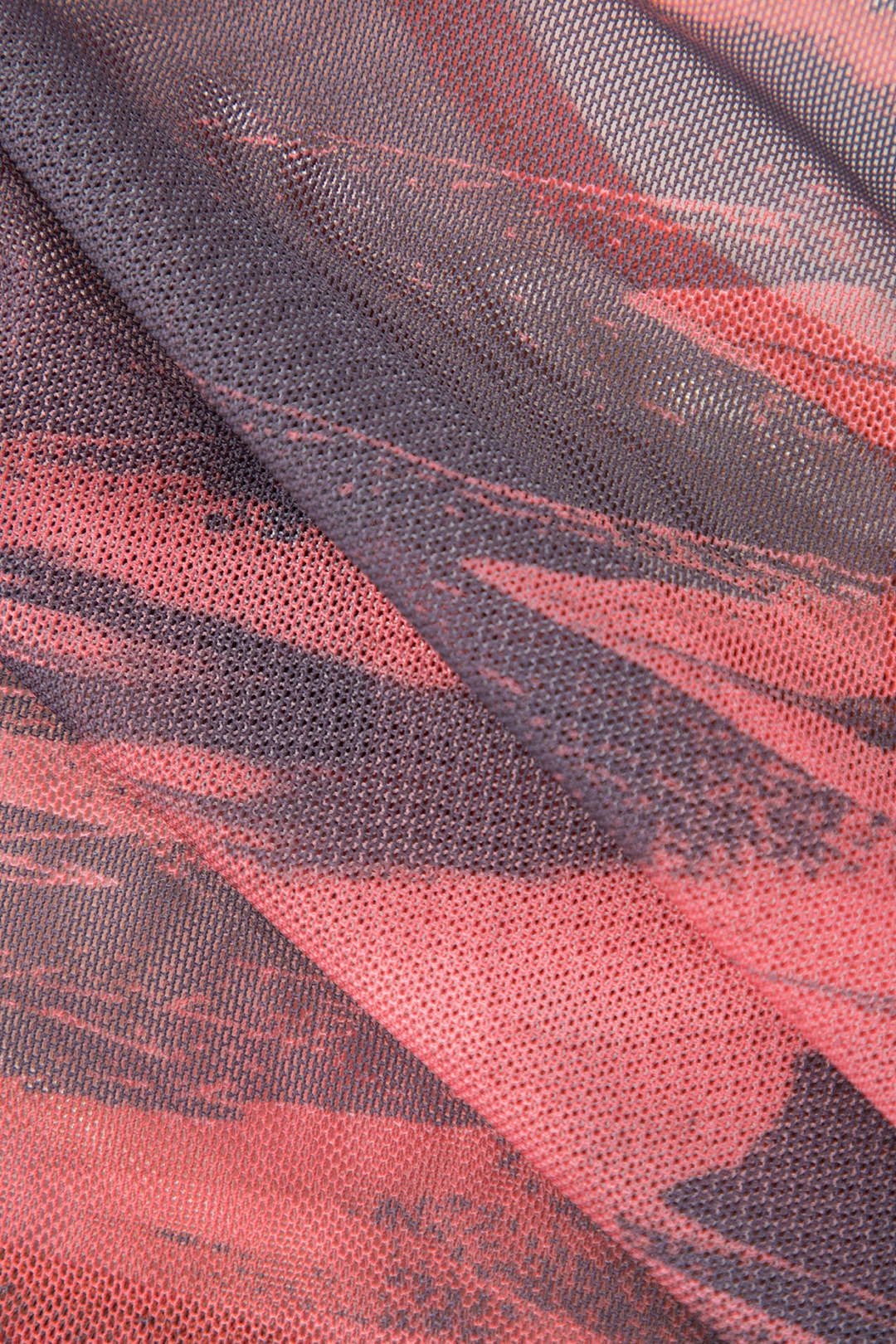 Printed Tie Front Mesh Top sold by Micas product image thumbnail 3