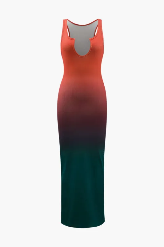 Ombre Ribbed Sleeveless Midi Dress sold by Micas