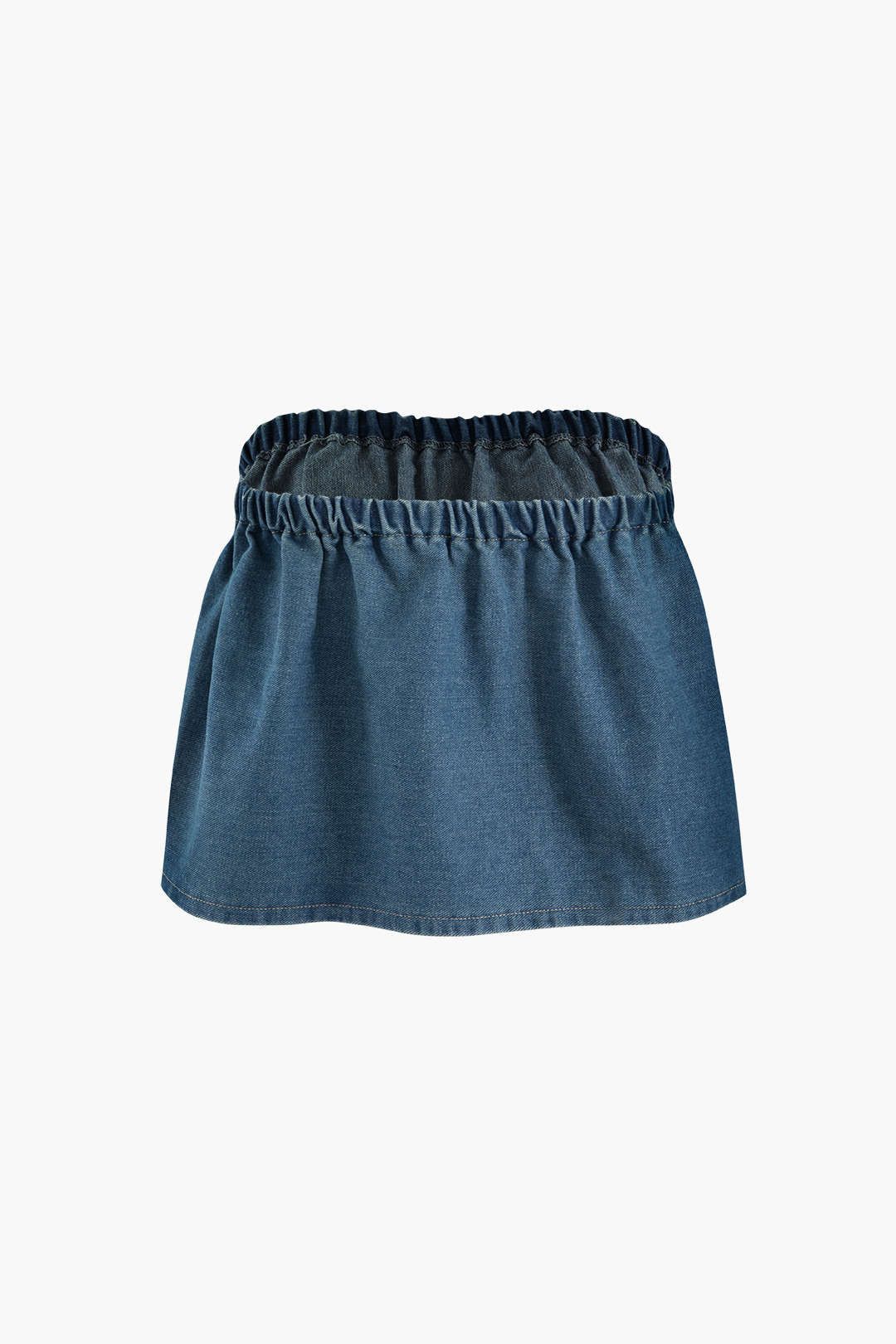 Elastic Frill Denim Tube Top And Rose Choker sold by Micas product image thumbnail 4