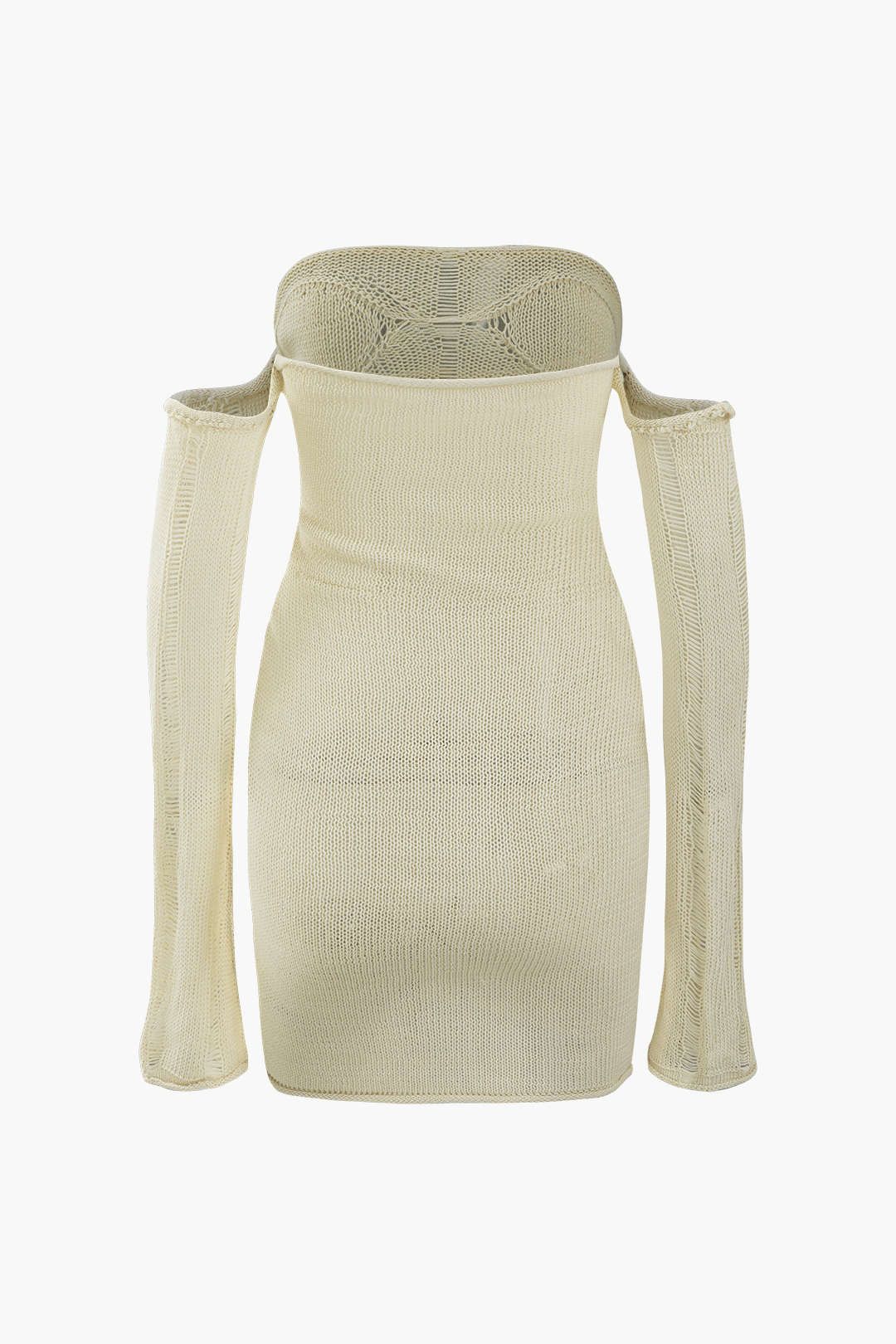 Openwork Knit Off Shoulder Mini Dress sold by Micas product image thumbnail 2