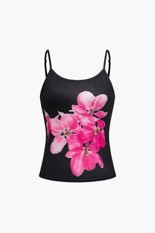 Blomsterprint rygfri cami -top sold by Micas