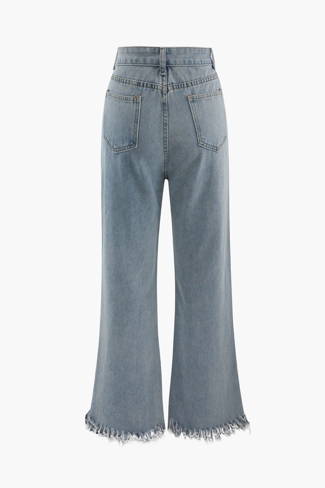 Frayed Wrap Flare Leg Jeans sold by Micas product image thumbnail 2