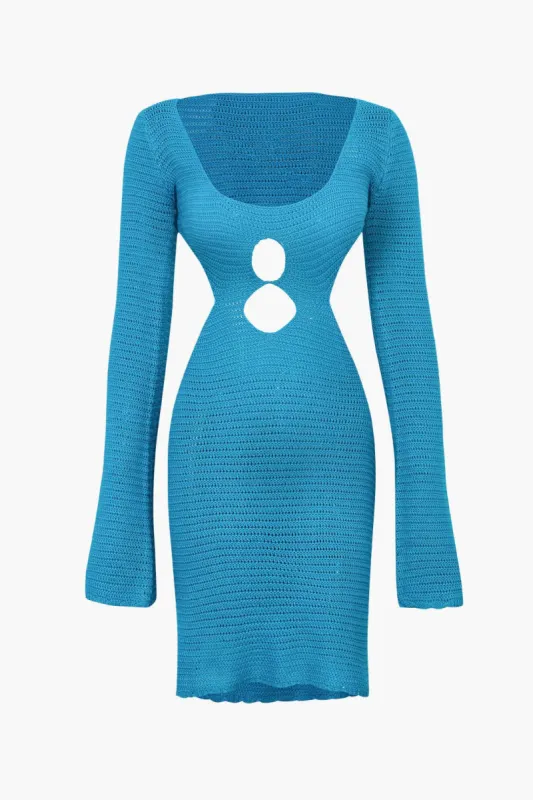 Cut Out Knit Backless Mini Dress sold by Micas