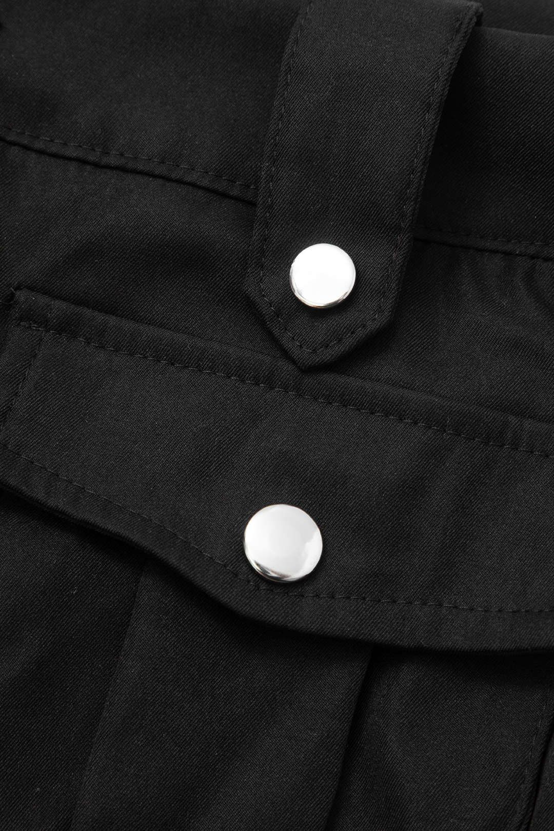 Tie Side Pockets Straight Leg Cargo Pants sold by Micas product image thumbnail 3