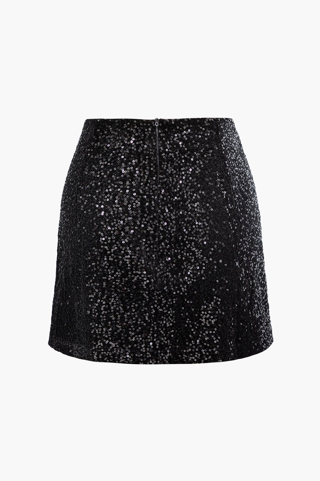 Sequin Velvet Zipper Mini Skirt sold by Micas product image thumbnail 2