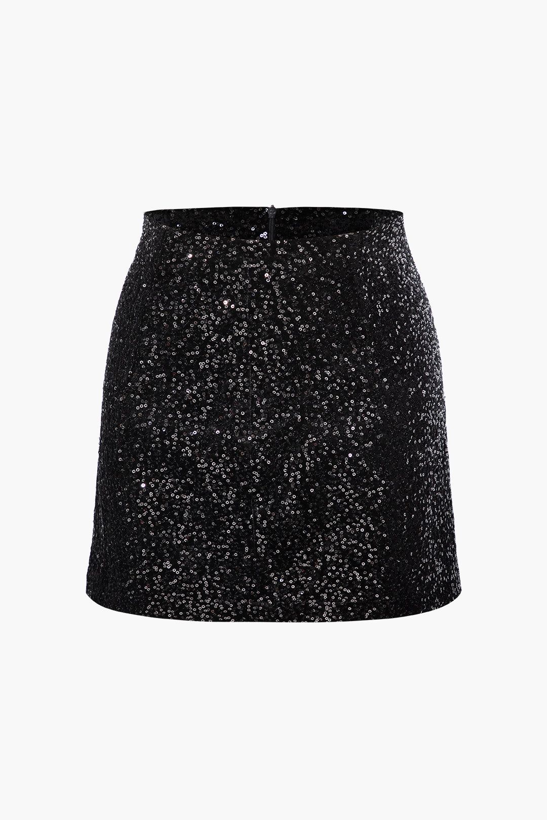 Sequin Velvet Zipper Mini Skirt sold by Micas