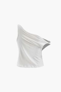 Asymmetric Shoulder T-Shirt sold by Micas