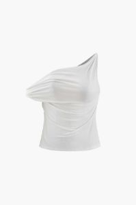 Asymmetric Shoulder T-Shirt sold by Micas