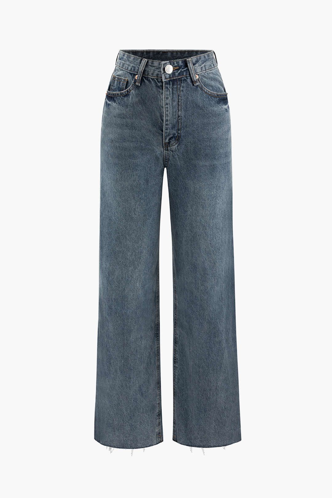 Full-Length Raw Hem Jeans sold by Micas