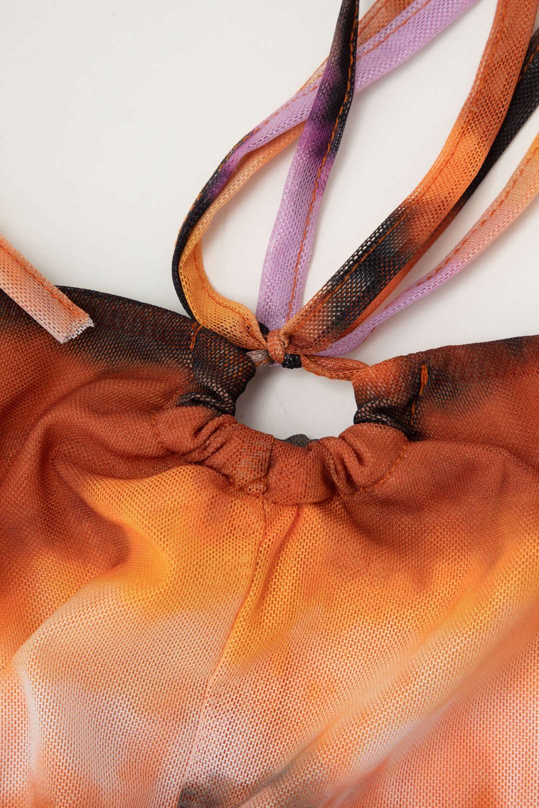 Abstract Print Tie Waist Mesh Maxi Skirt sold by Micas product image thumbnail 4