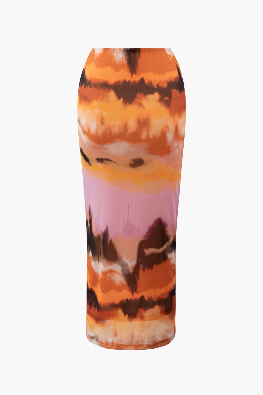 Abstract Print Tie Waist Mesh Maxi Skirt sold by Micas product image thumbnail 2