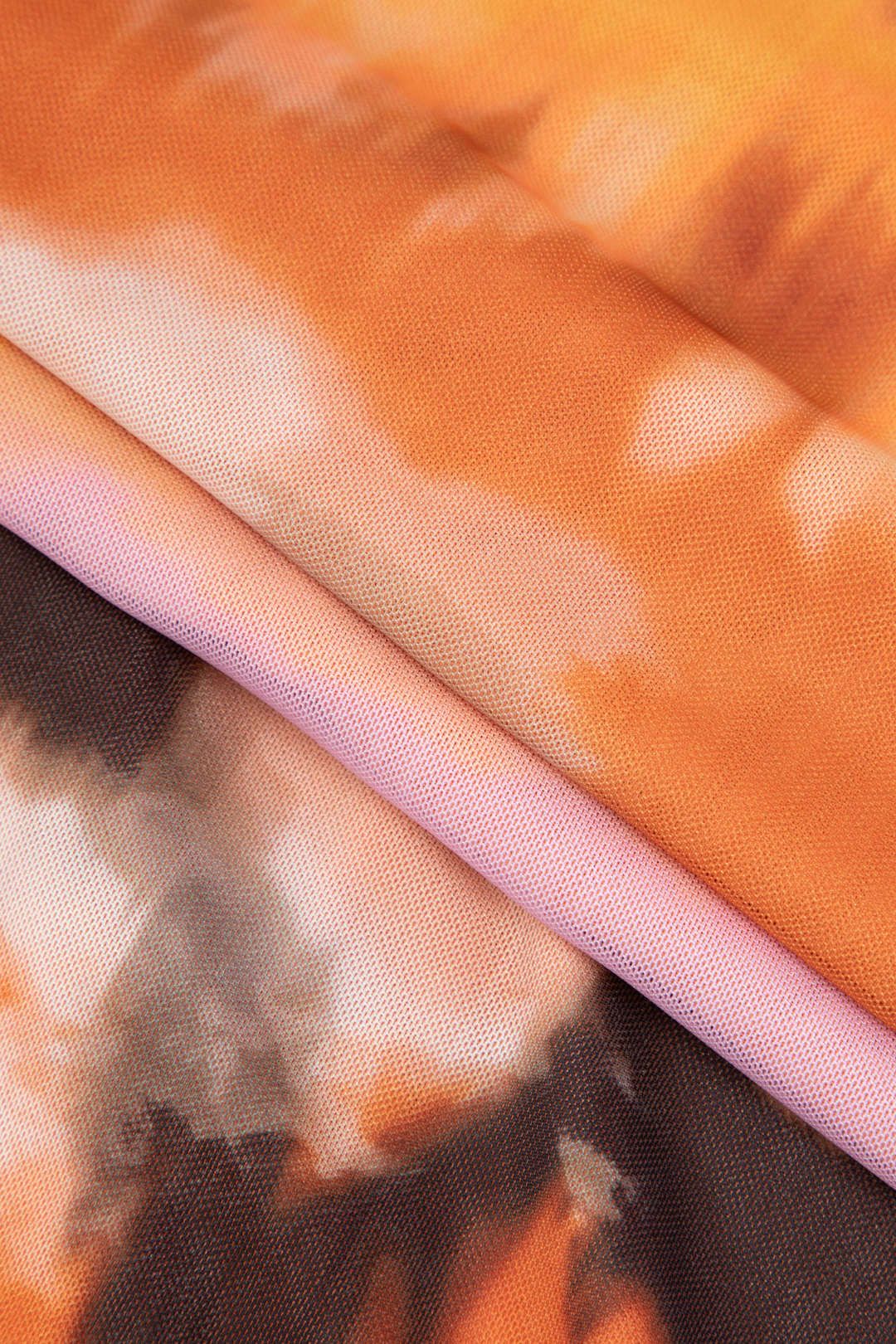 Abstract Print Tie Waist Mesh Maxi Skirt sold by Micas product image thumbnail 3