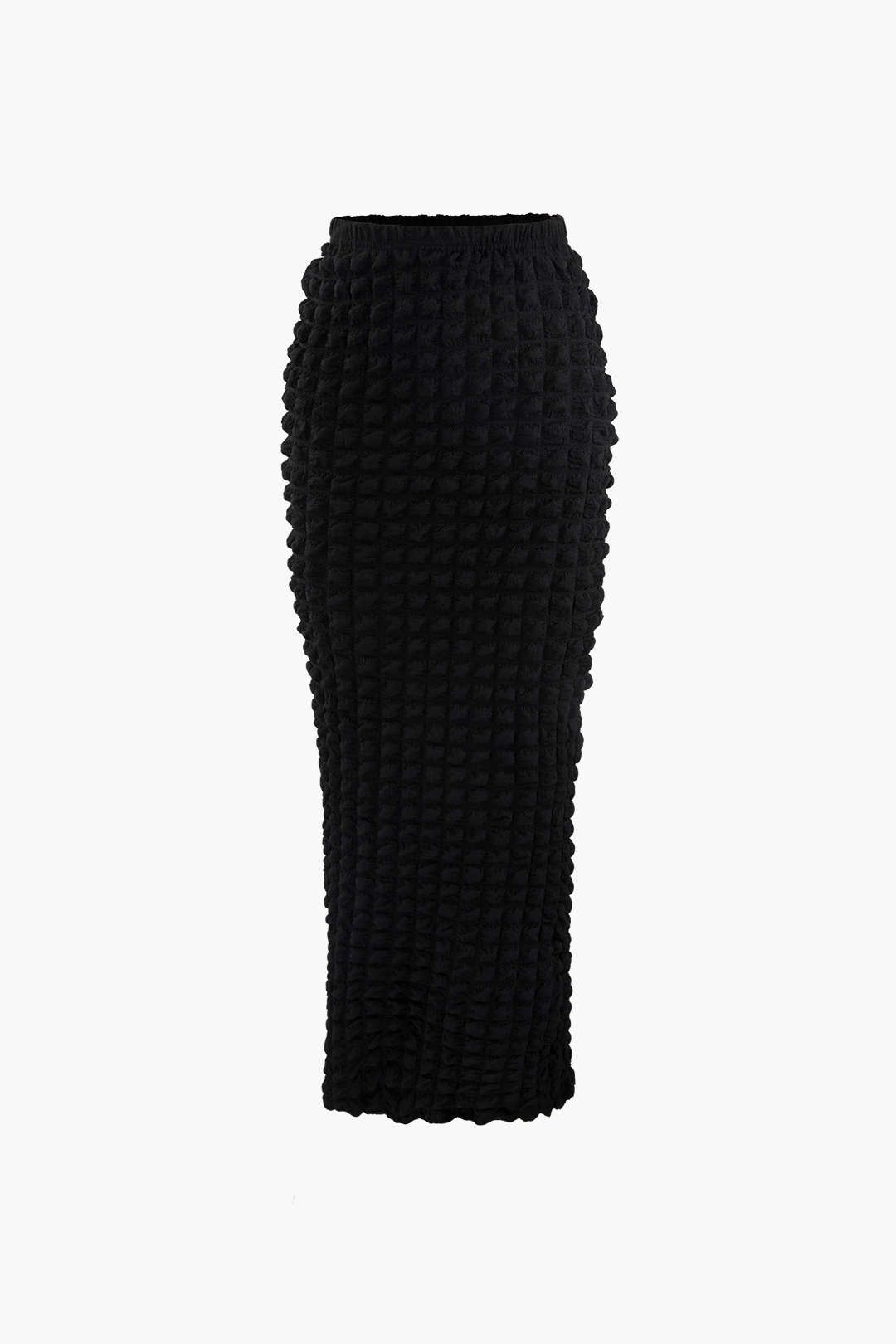 Popcorn Textured Maxi Skirt sold by Micas