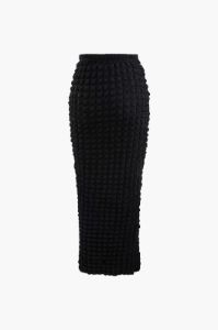 Popcorn Textured Maxi Skirt sold by Micas