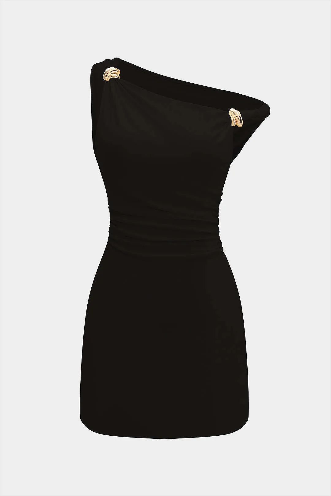 Metallic Decor Twist Knot Off Shoulder Sleeveless Mini Dress sold by Micas product image thumbnail 5