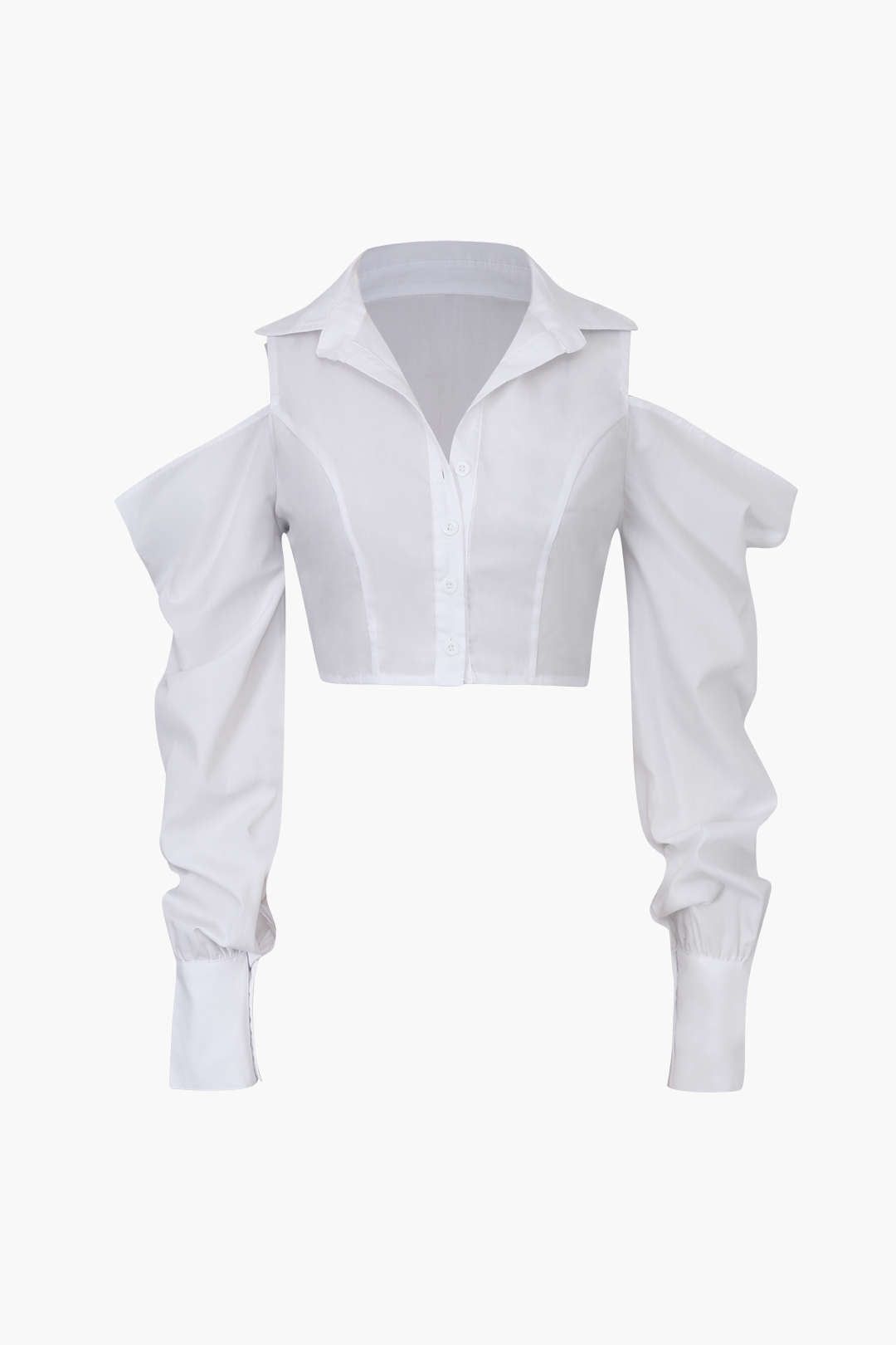 Cold Shoulder Cropped Shirt sold by Micas