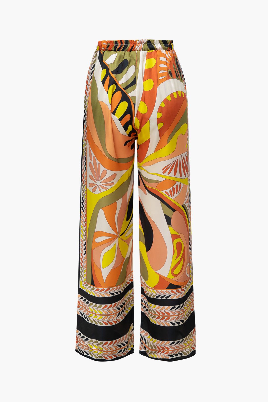 Printed Tie Waist Straight Leg Pants sold by Micas product image thumbnail 2