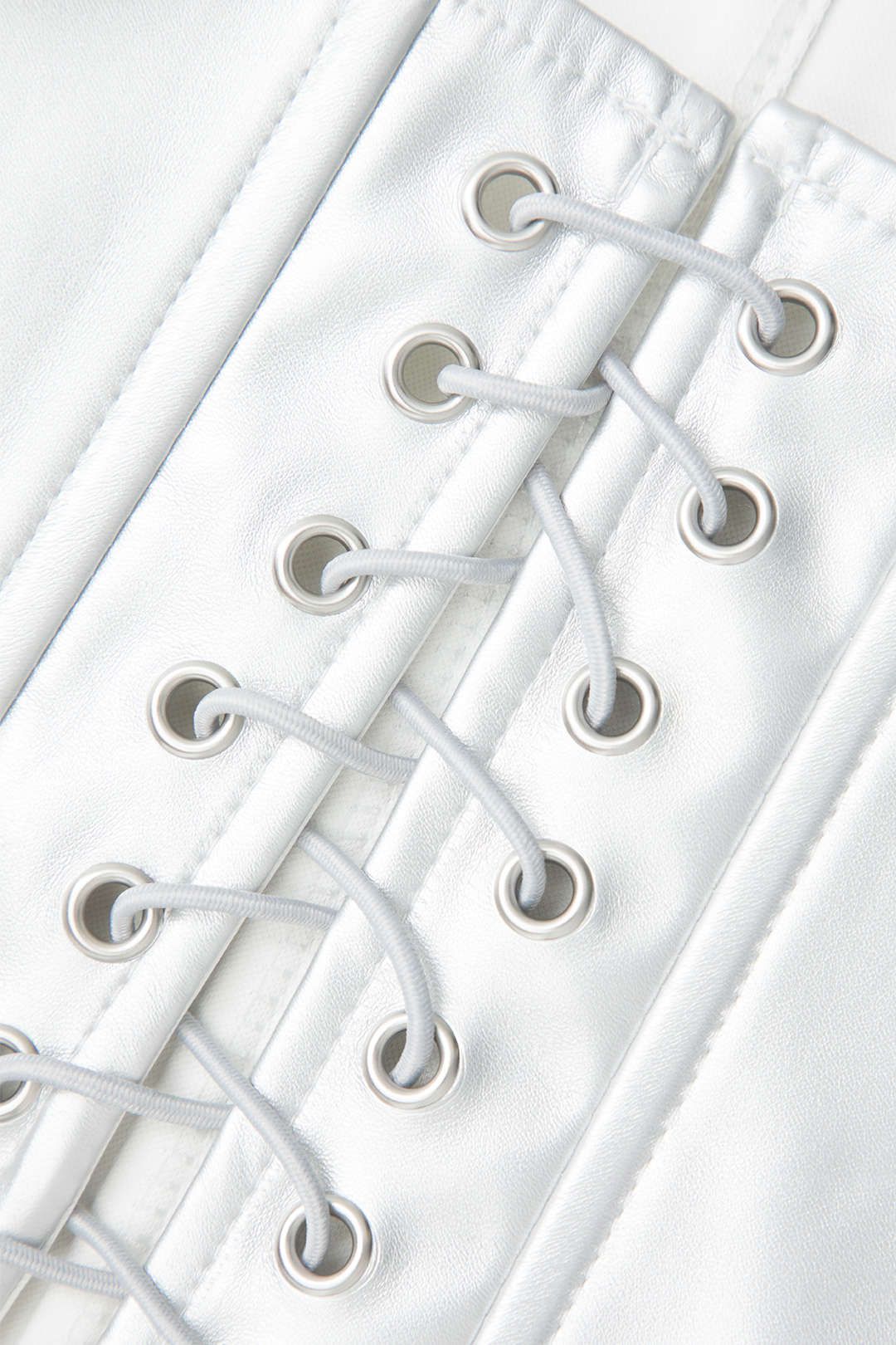 Metallic Tie Back V-Hem Corset Top sold by Micas product image thumbnail 3